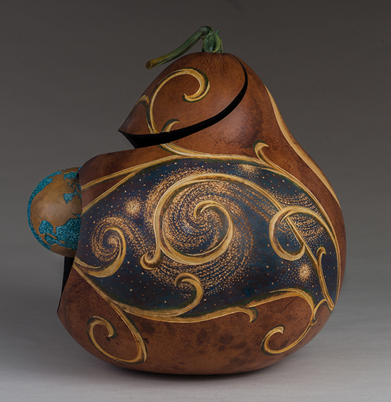 Van Gourd, alternate view, 15 x 12.5 x 14 inches, available for purchase