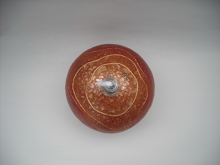 oil lamp, top view, sold